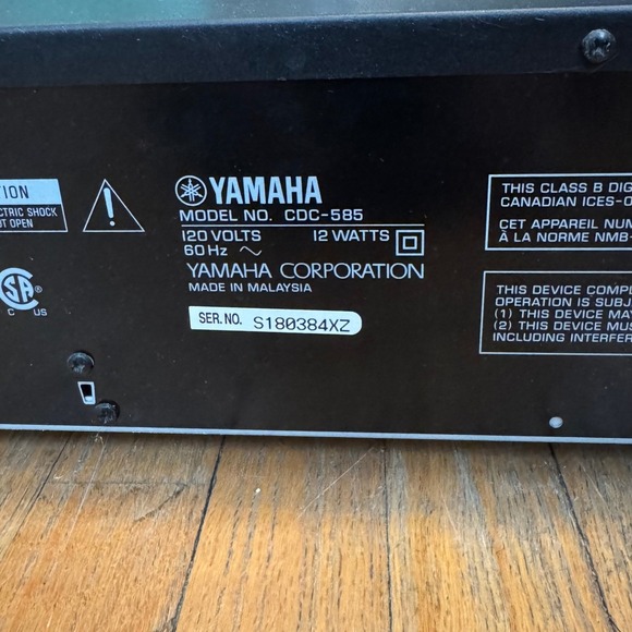 Yamaha CDC-585 Natural Sound 5-Disc Carousel Player Changer Play/Xchange -READ - Picture 11 of 13